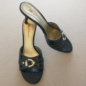 Women's Anne Klein size 7.5 black sandals - 3" heels